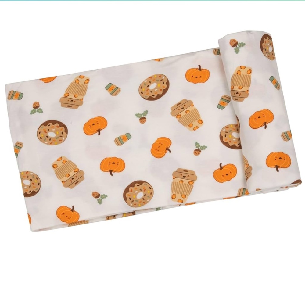 💓ANGEL DEAR LUXURIOUSLY SOFT PUMPKIN SPICE LATTE SWADDLE BLANKET💓